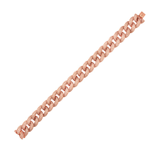Gold & Pavé Diamond Link Bracelet