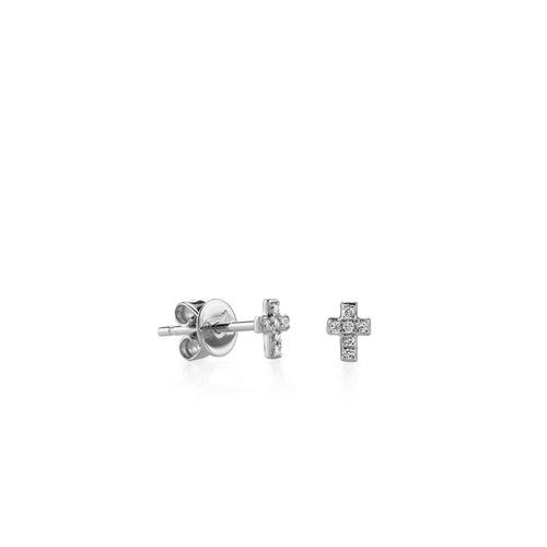 Kids Collection Gold & Diamond Mini Cross Stud