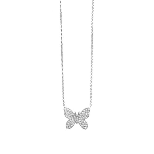 Gold & Diamond Butterfly Necklace