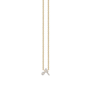 Gold & Diamond Small Initial Necklace - Sydney Evan Fine Jewelry