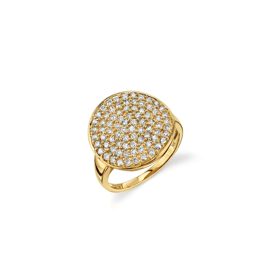 Gold & Diamond Disc Ring - Sydney Evan Fine Jewelry