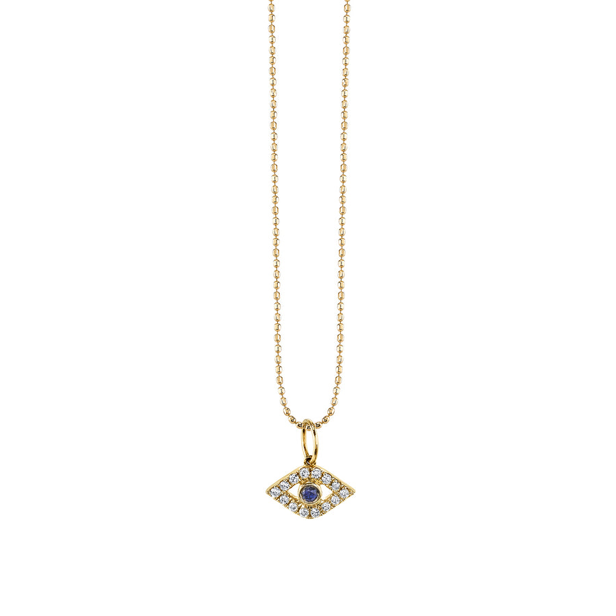Gold & Diamond Large Bezel Eye Charm - Sydney Evan Fine Jewelry
