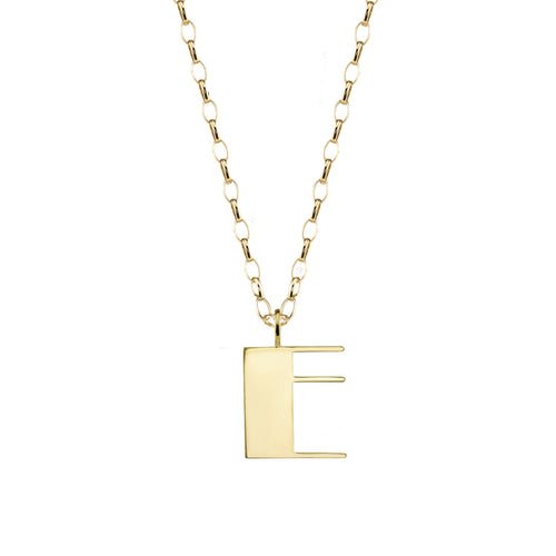 Pure Gold Large Initial Necklace