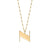 Pure Gold Large Initial Necklace