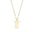 Pure Gold Large Initial Necklace