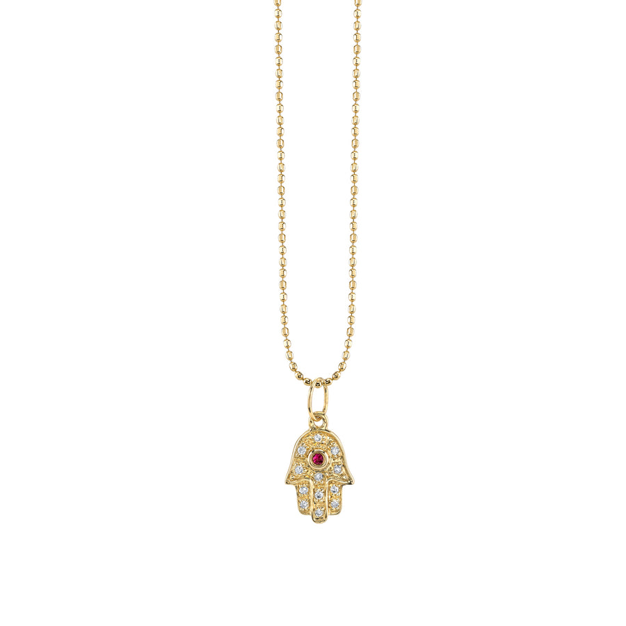 Gold & Diamond Mini Hamsa Charm - Sydney Evan Fine Jewelry