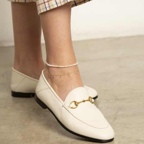 Gold & Diamond Marquise Fringe Anklet