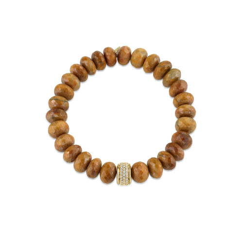 Men's Collection Gold & Diamond Rondelle on Mystic Tiger Eye