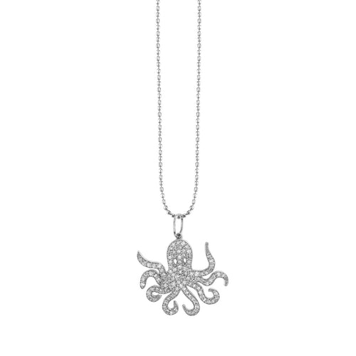 Gold & Diamond Octopus Charm