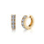 Gold & Diamond Extra Large Huggie Hoops