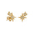 Gold & Diamond Double Starburst Stud