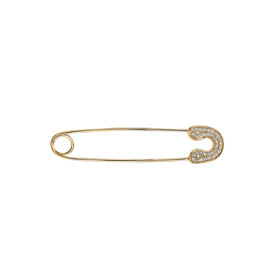 Gold & Diamond Safety Pin Brooch - Sydney Evan Fine Jewelry