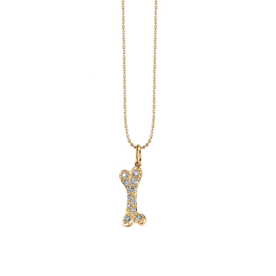 Gold & Diamond Dog Bone Charm - Sydney Evan Fine Jewelry