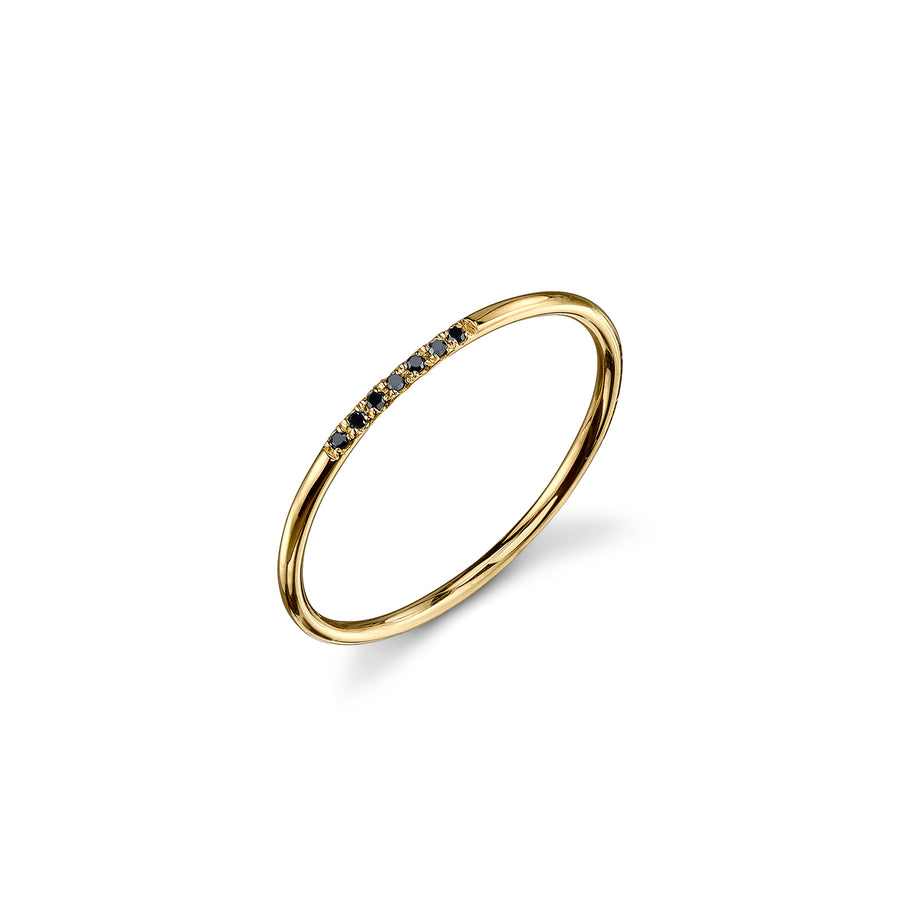 Gold & Black Diamond 7 Stone Ring - Sydney Evan Fine Jewelry