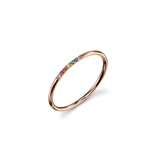 Gold & Rainbow 7-Stone Ring