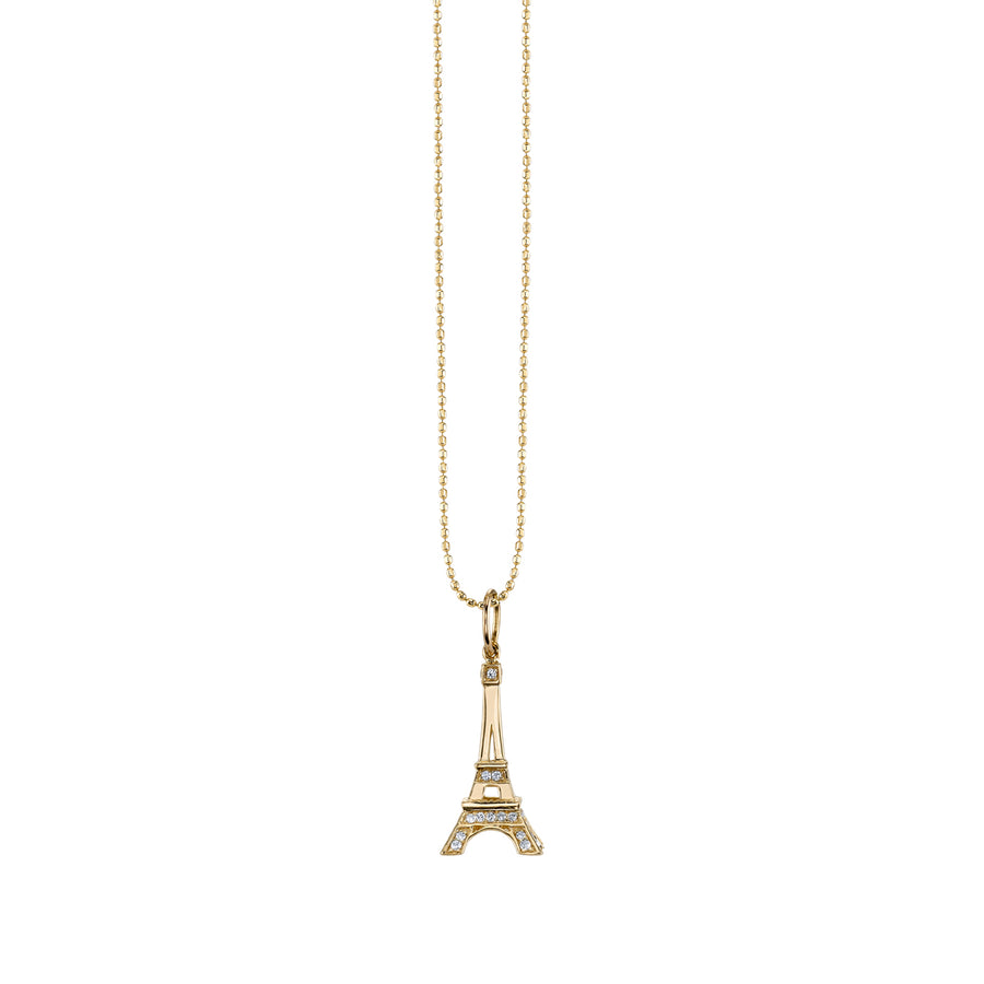 Gold & Diamond Eiffel Tower Charm - Sydney Evan Fine Jewelry