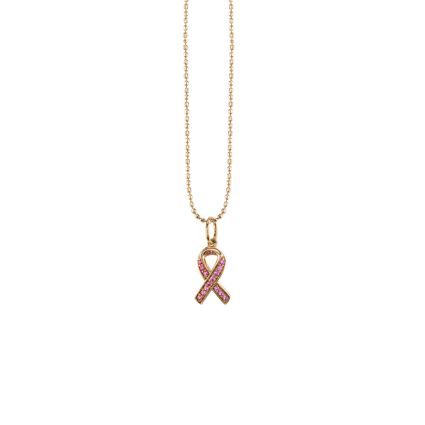 Gold & Sapphire Awareness Ribbon Charm