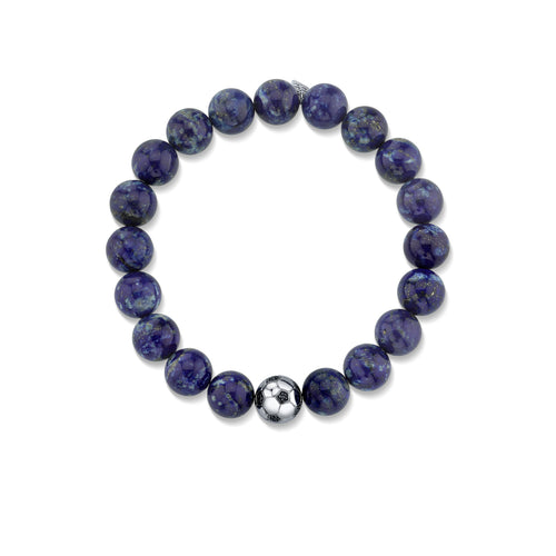 Men's Collection Gold & Diamond Soccer Ball on Lapis