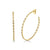 Gold & Diamond Marquise Eye Large Hoops