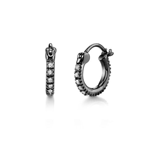 Men's Collection Gold & Diamond Mini Huggie Hoops