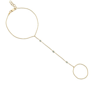 Gold & Enamel Mini Eye Princess Bracelet - Sydney Evan Fine Jewelry