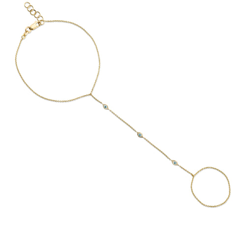 Gold & Enamel Mini Eye Princess Bracelet