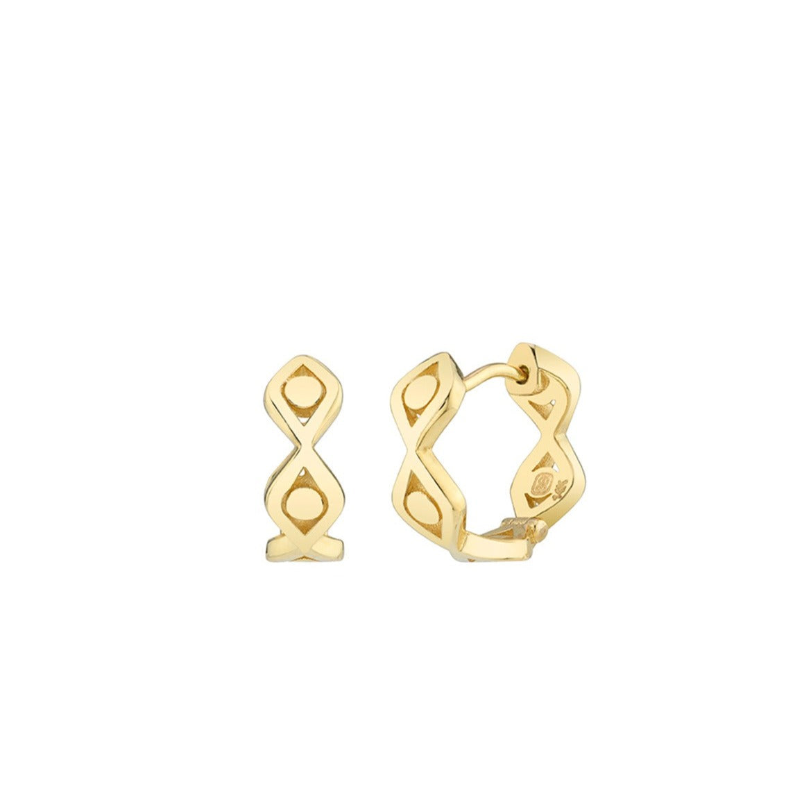 Pure Eye Link Huggie Hoops