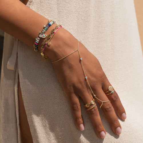 Pure Gold Medium Eye Link Bracelet