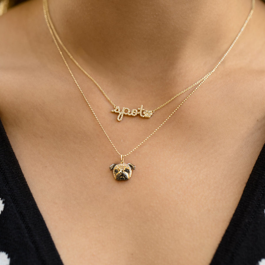 Gold & Diamond Pug Charm - Sydney Evan Fine Jewelry