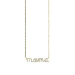 Gold & Diamond Mama Necklace - Sydney Evan Fine Jewelry