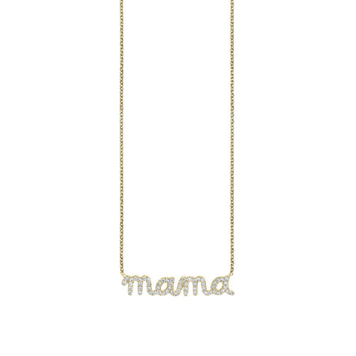 Gold & Diamond Mama Necklace
