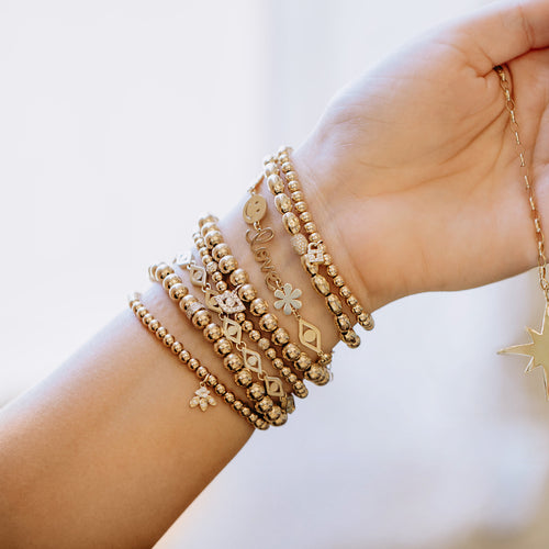 Pure Gold Medium Eye Link Bracelet