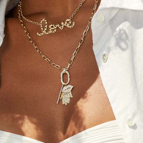 Pure Gold Oval Link Clip