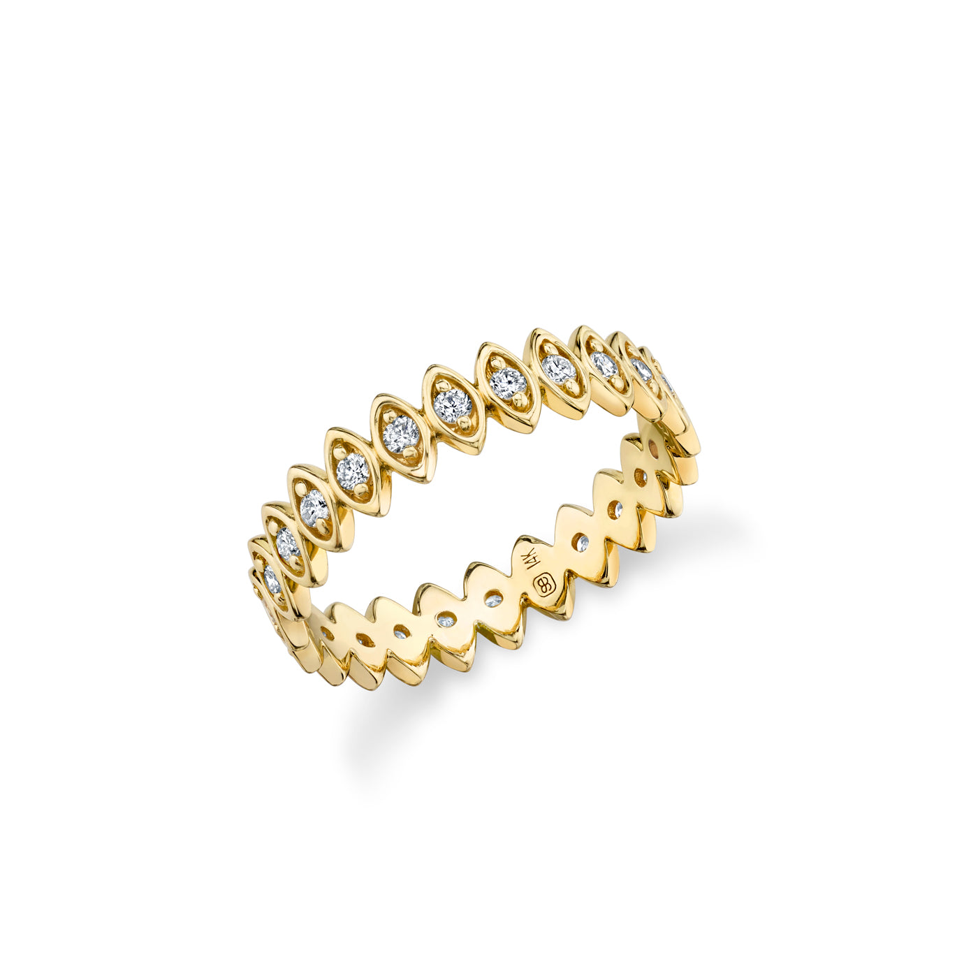 & Diamond Vertical Marquise Eternity Ring