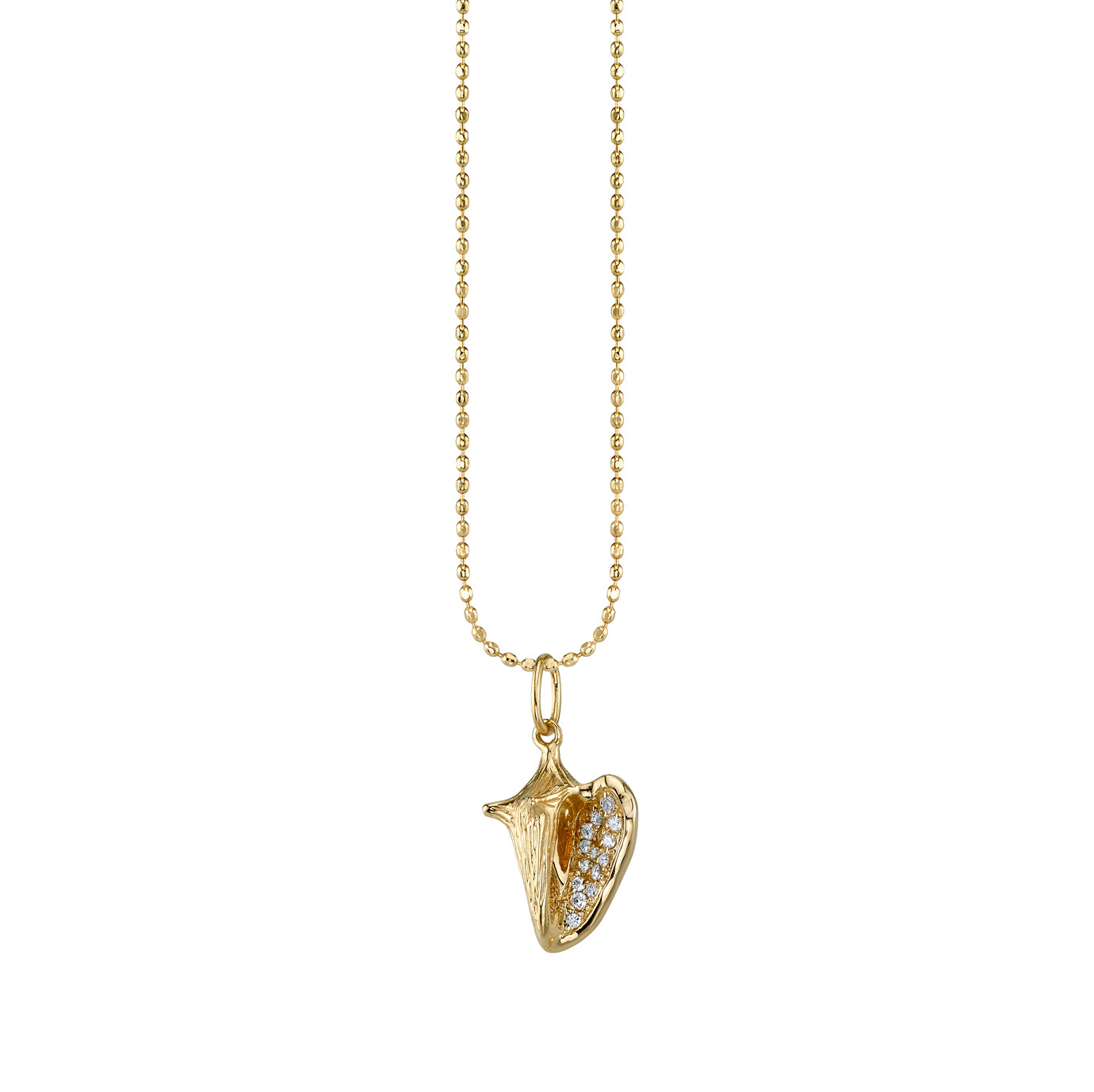& Diamond Small Conch Shell Charm