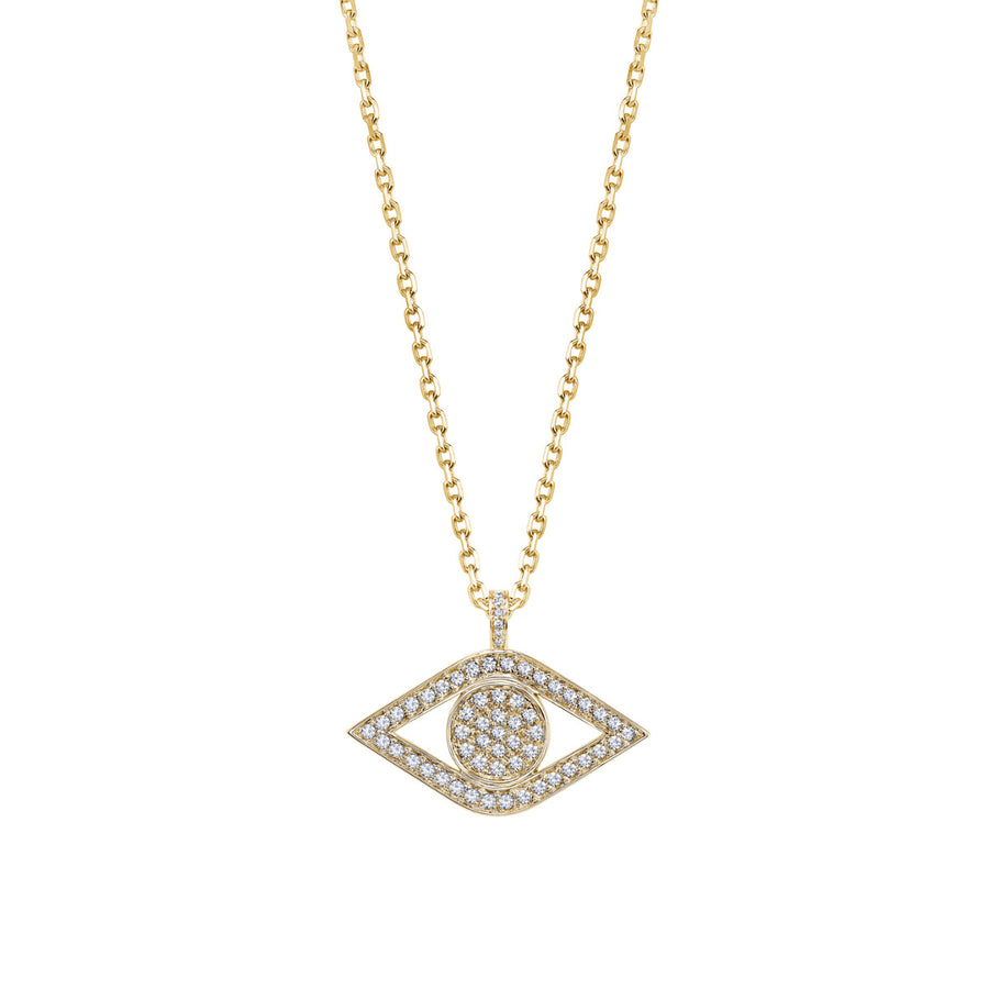 Gold & Diamond Extra Large Evil Eye Charm - Sydney Evan Fine Jewelry