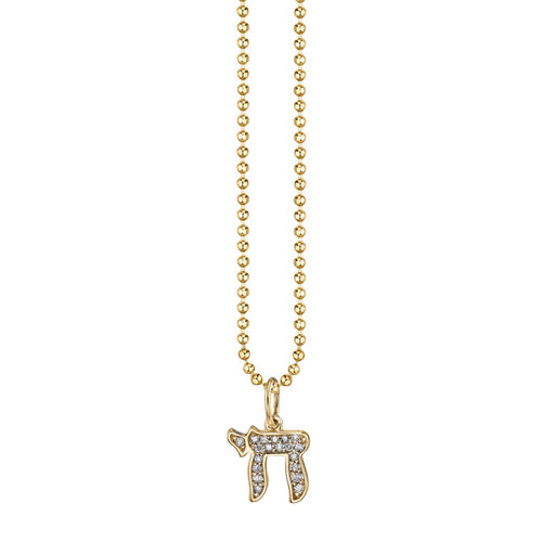 Gold & Diamond Medium Chai Charm