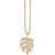 Gold & Diamond Extra Large Monstera Leaf Charm