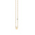 Gold Plated Sterling Silver Pot Leaf Necklace with Bezel Set Diamond