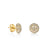Men's Collection Gold & Diamond Small Happy Face Stud