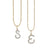 Gold & Diamond Large Initial Charm Necklace