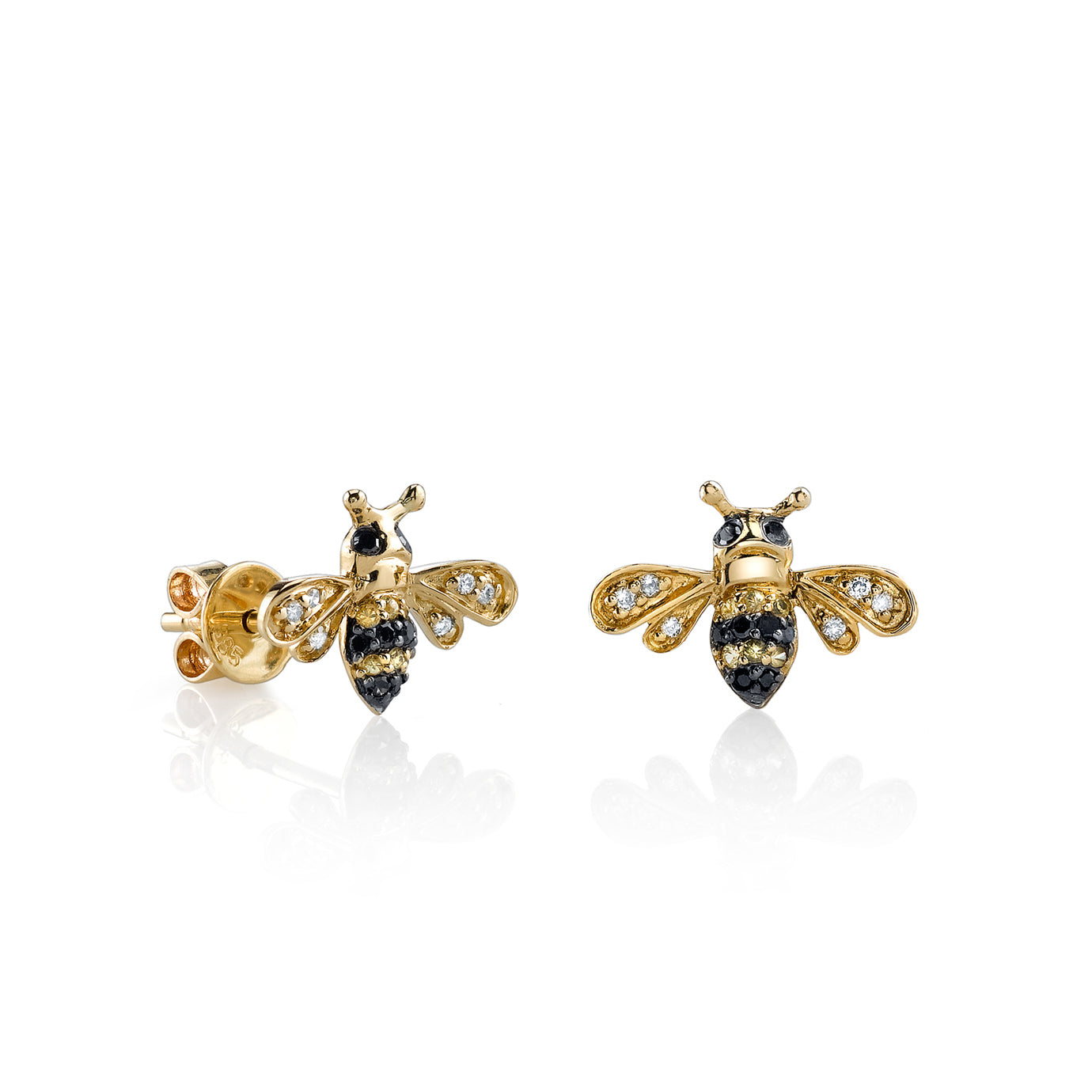 & Diamond Mini Bee Stud