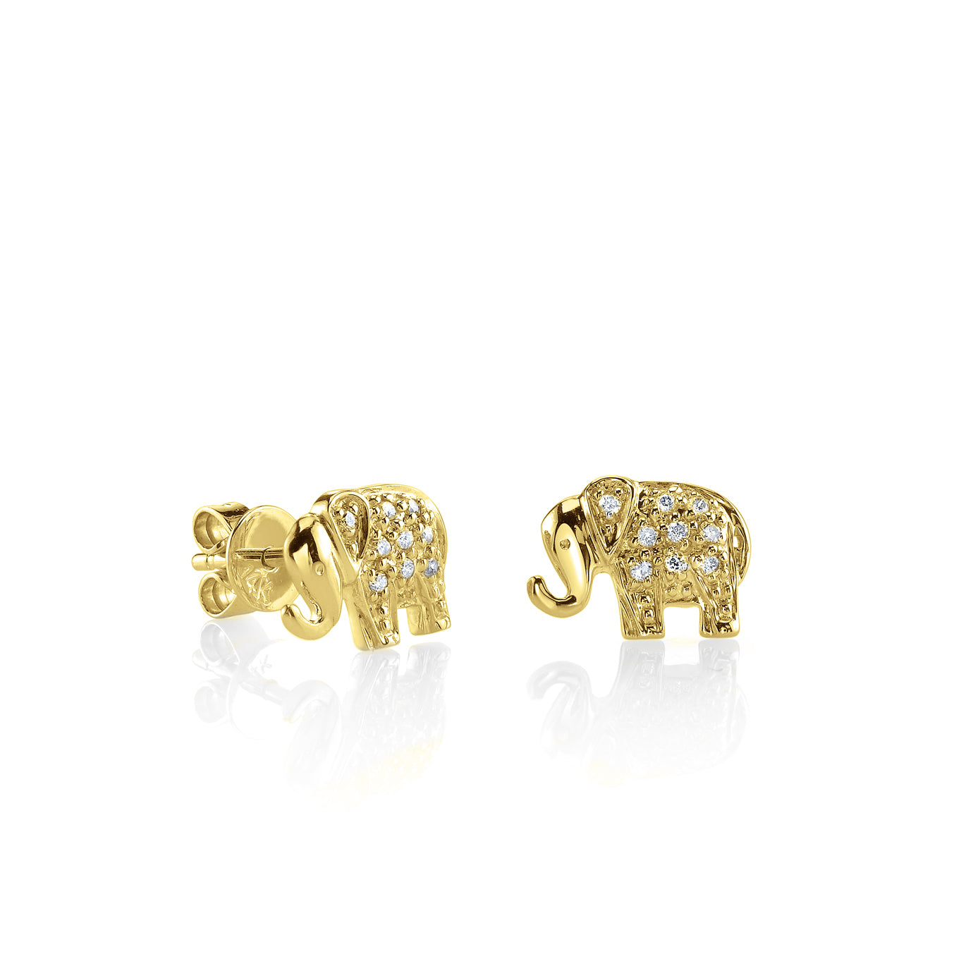 & Diamond Mini Elephant Stud