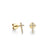 Men's Collection Gold & Diamond Small Cross Stud