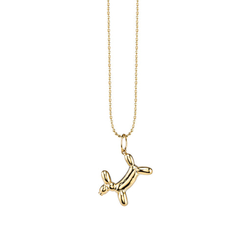 Kids Collection Gold Balloon Dog Necklace