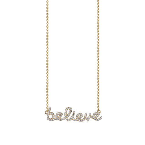 Gold & Diamond Believe Necklace