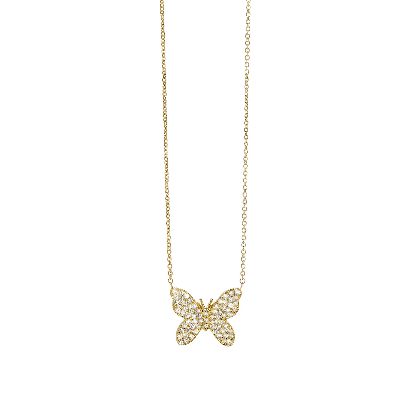 & Diamond Butterfly Necklace