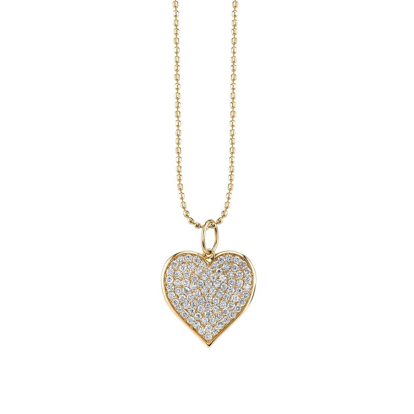 & Diamond Large Heart Charm