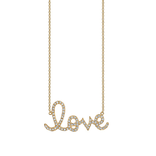 Gold & Diamond Large Love Necklace