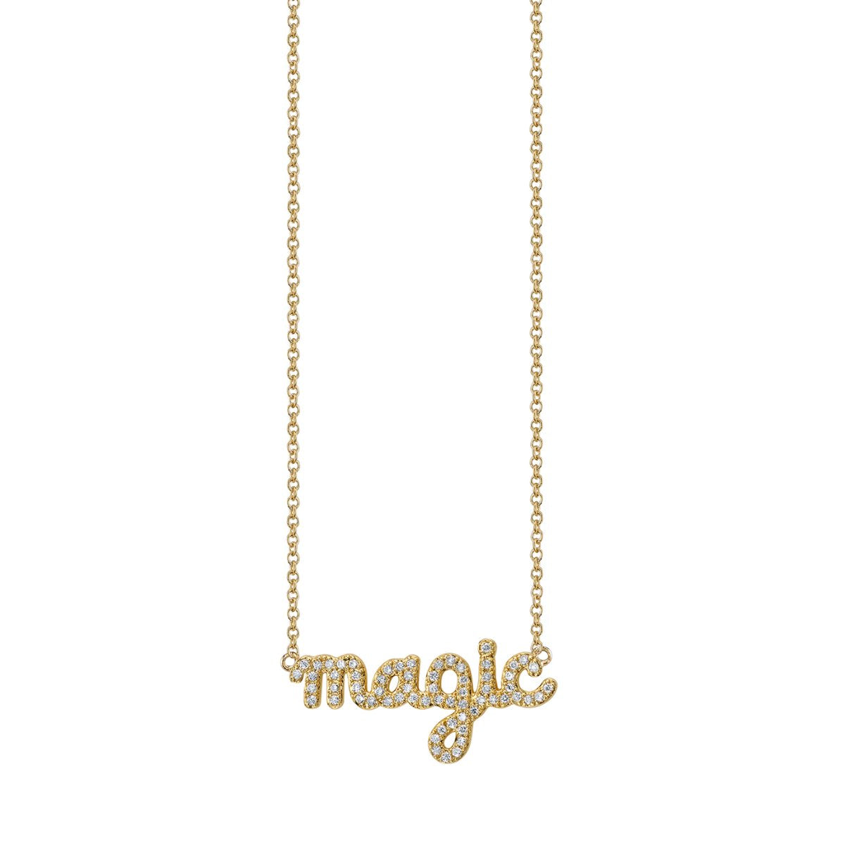 & Diamond Magic Script Necklace